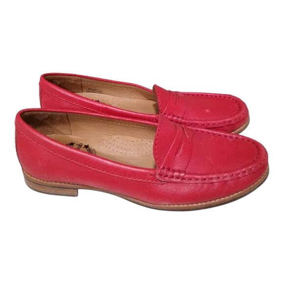 [H198] Driver Club USA Red Loafers, Women's Size 7 - Picture 1 of 7